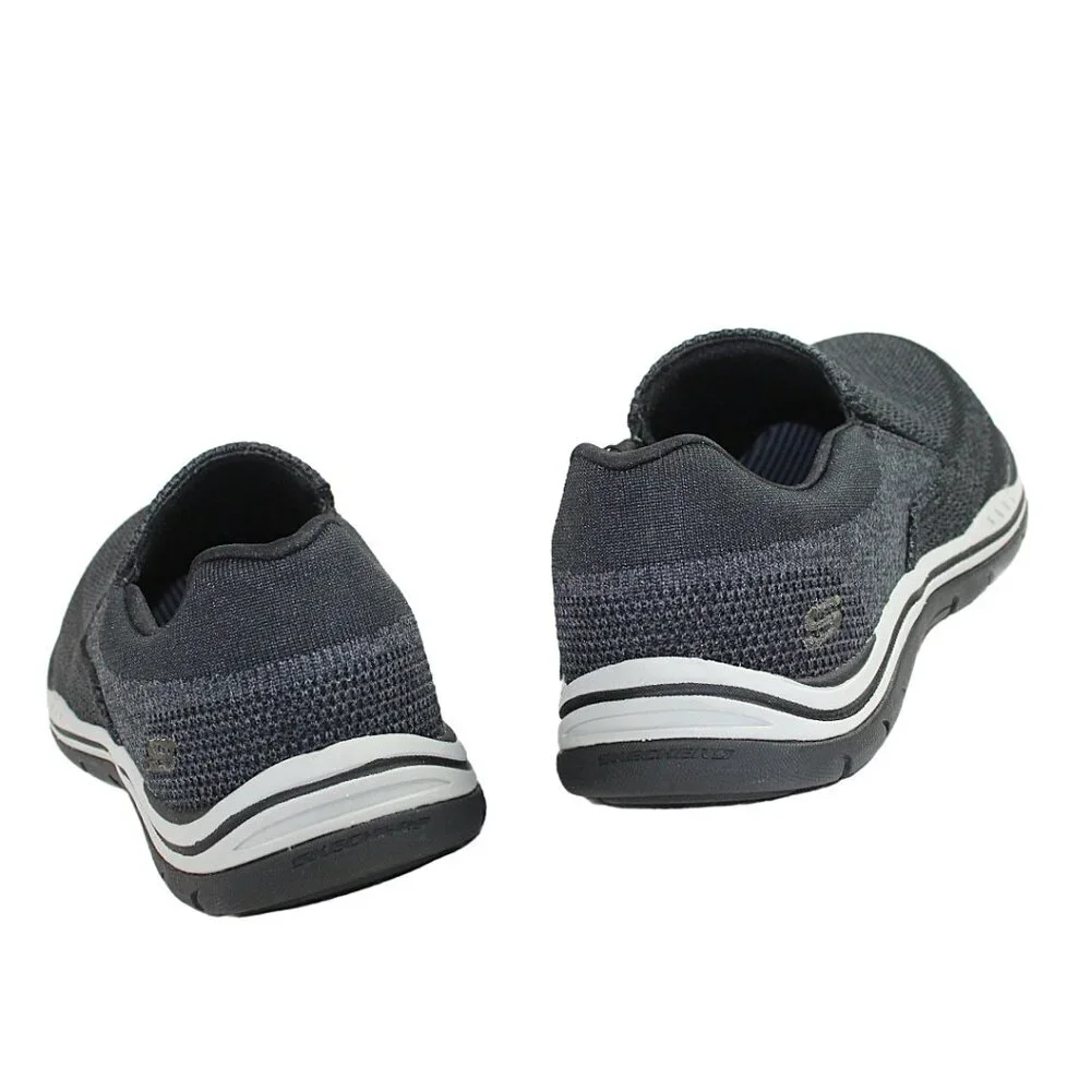 Skechers Expected Gomel Black Woven Mesh Air Cooled Extra Wide Sneaker, Size 9